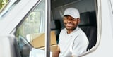 Truck driver smiling because his company values truck driver safety